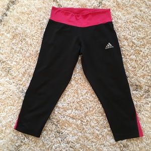 Cropped Pink Adidas Workout Leggings